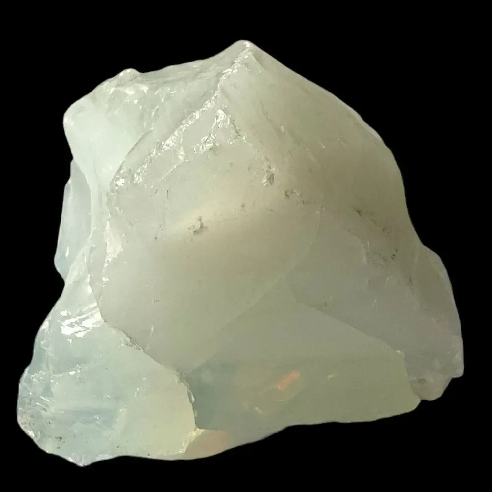 Opalescent Clear Layered Art Glass Cullet Glowing Manganese Slag‎ Glass #4GX189